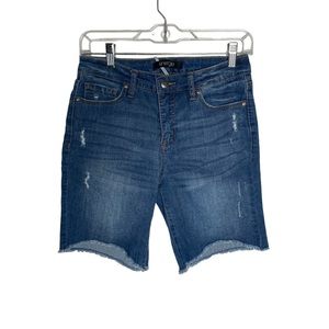 Jean Shorts- Mid rise, Distressed, Whiskering, Bermuda, Great Condition